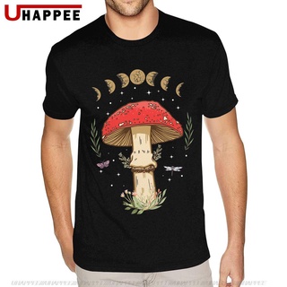 เสื้อยืดผ้าฝ้ายพิมพ์ลาย เสื้อยืด ผ้าฝ้าย พิมพ์ลายกราฟิก Dark Academia Cottagecore Aesthetic Magical Mushroom Fungi สําหร