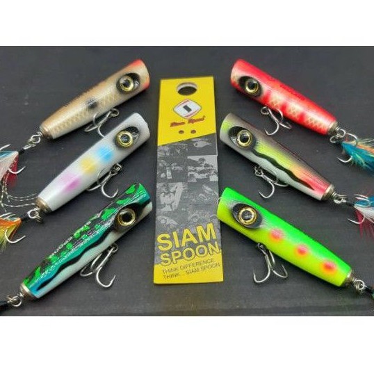 เหยื่อ​ตกปลา​POP​ SIAM​ SPOON​งานไม้​ 9​ กรัม