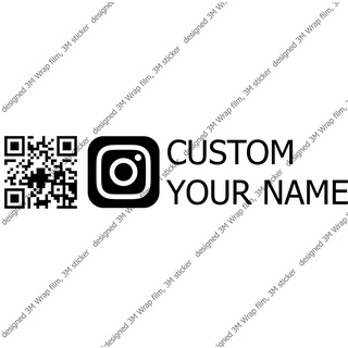 อินสตาแกรม สติ๊กเกอร์ 3M ลอกออกไม่มีคราบกาว IG QR code with custom your name Removable 3M sticker