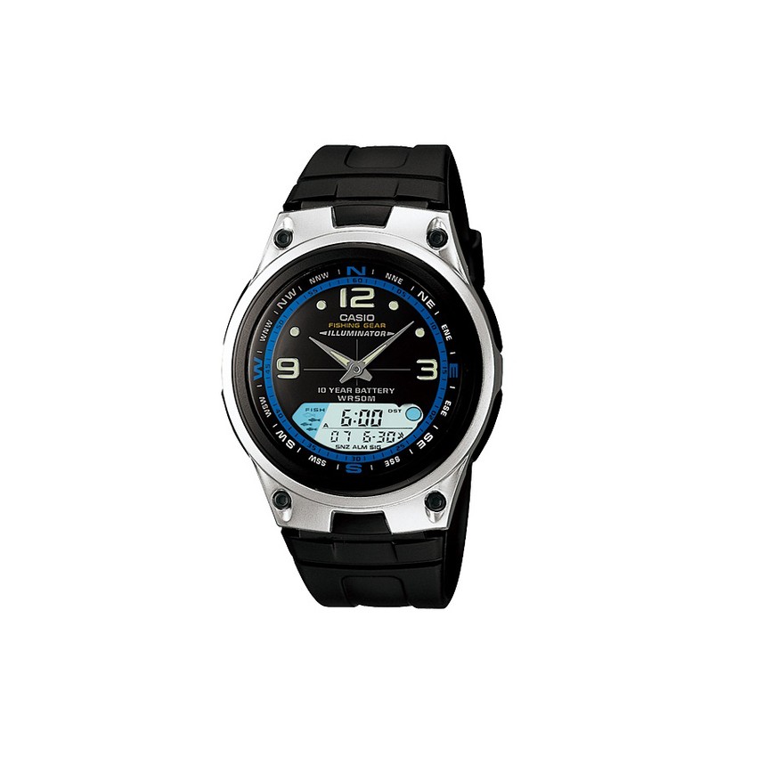 Casio Outgear นาฬิกาข้อมือผู้ชาย สีดำ สายเรซิ่น  รุ่น AW-82-1AVDF