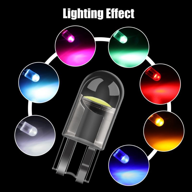 12v T10 W5W WY5W 168 501 หลอดไฟ LED LED 1 SMD COB PMMA Licence แผ่นไฟ Wedge ที่จอดรถแสงภายใน