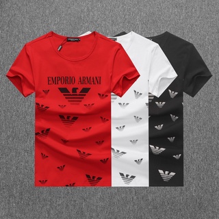 Emporio Armani เสื้อยืดคอกลม แขนสั้น ทรงสลิมฟิต สําหรับผู้ชาย