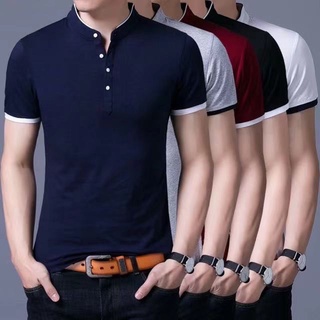 TOP MEN POLO(พร้อมส่ง)เสื้อโปโลคอจีนเนื้อผ้าดี เป็นงาน Unisex ใส่ได้ทั้งชายและหญิงเนื้อผ้าดีมากมีกุดคอไม่ย้วยง่าย M-3XL