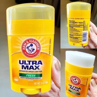 Arm &amp; Hammer Ultra Max Fresh Deodorant 28g. ของแท้พร้อมส่ง ลดกลิ่นเต่า ลดเหงื่อ แห้งไว