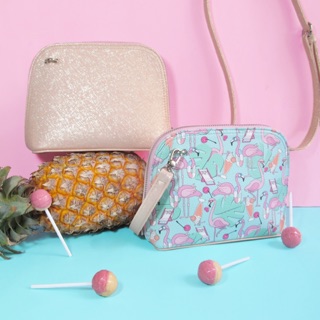 Sparkle flamingo mini shoulder bag