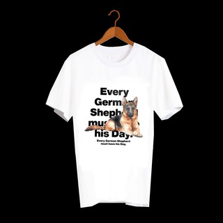 เสื้อยืด เสื้อยืดลายหมา เสื้อยืดสกรีนลายหมา German Shepherd DJ24