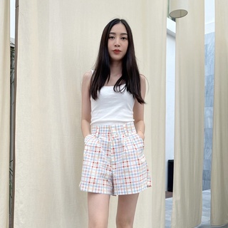 LOVEYOUMADLY.BKK - Scott pants 🧁🫖 กางเกงเอวสูงขาสั้นไซส์ใหญ่ กางเกงขาสั้นลายสก็อต