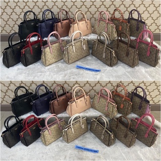 COACH แท้ 💯% กระเป๋าถือ Coach Saddle COACH MINI SAGE CARRYALL 29434/73291/29665/28977/50054