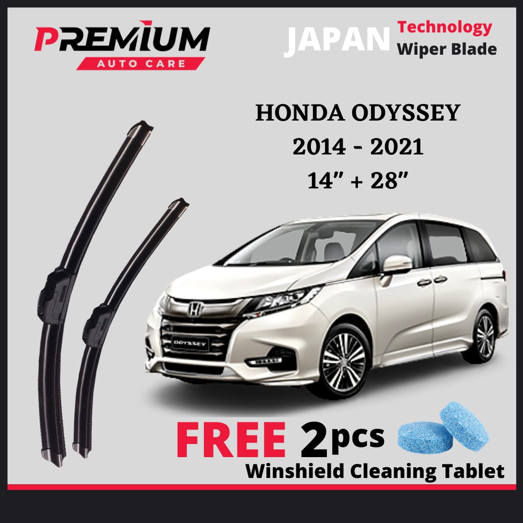HONDA ODYSSEY [2014-2021] PREMIUM RUBBER WIPER BLADE JAPAN TECHNOLOGY WIPER BLADE WINDSCREEN WIPER
