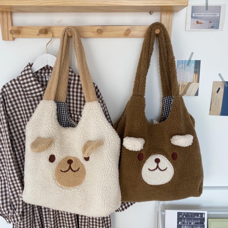 กระเป๋าผ้า Soft and Fluffy พร้อมส่ง (MN010) - รูปที่ 4