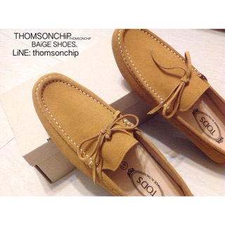 รองเท้าหนังกลับสีแทน Leather TAN Shoes