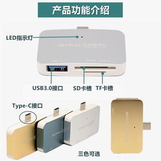 USB Hub Type C To USB 3.0 RJ 45 สำหรับ SD TF Card Reader Adapter