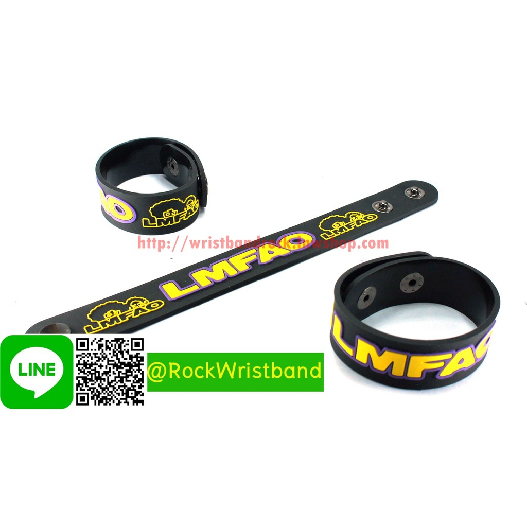 LMFAO ขายริสแบนด์ แอลเอ็มเอฟเอโอ LMF126NA Wristband กำไลข้อมือวงร็อค