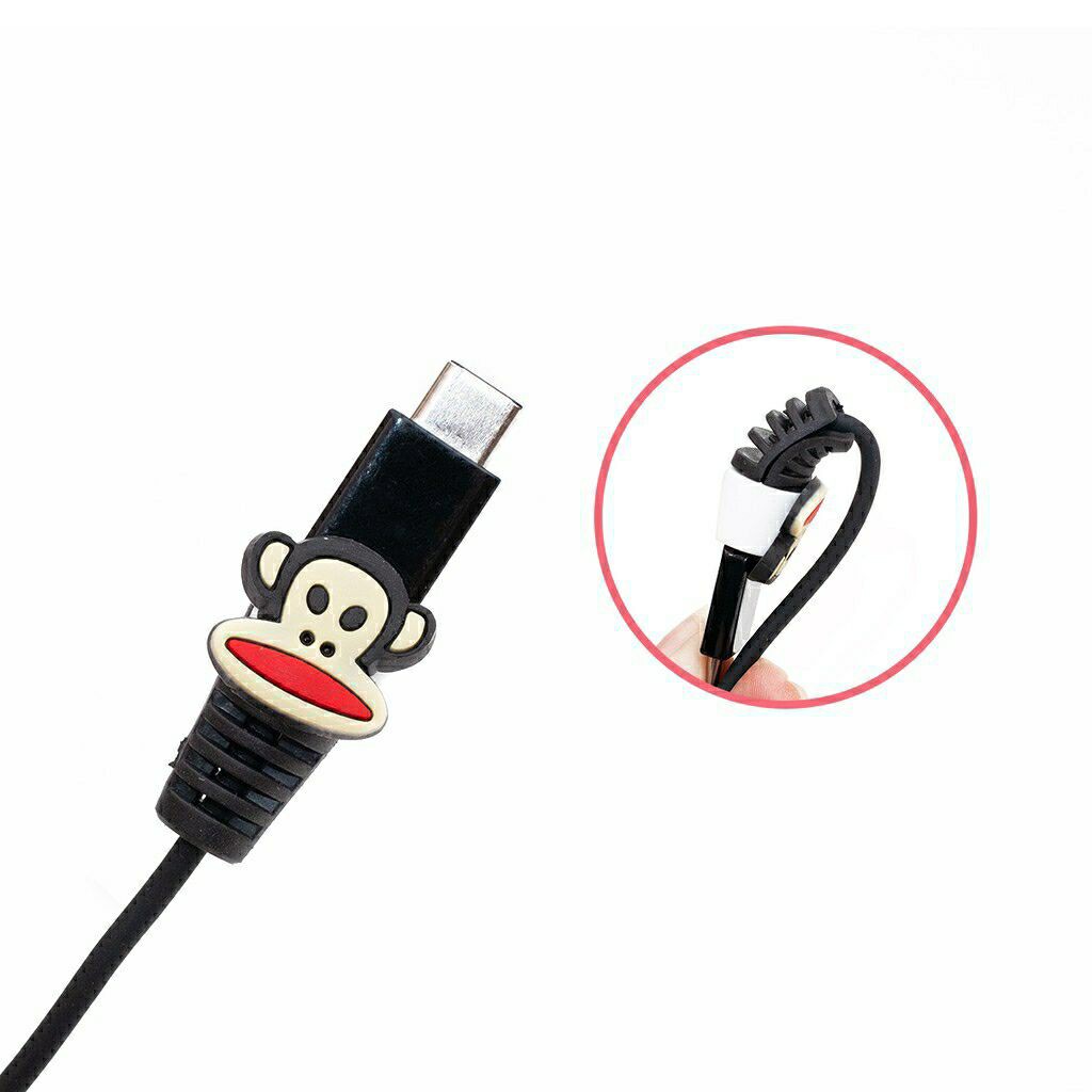 ★SALE พร้อมส่งทุกลาย★♥  เกลียวถนอมสายชาร์จ ลายการ์ตูน ป้องกันสายชาร์จหัก ตัวล็อคสายชาร์จ (1คู่ ) - รูปที่ 6