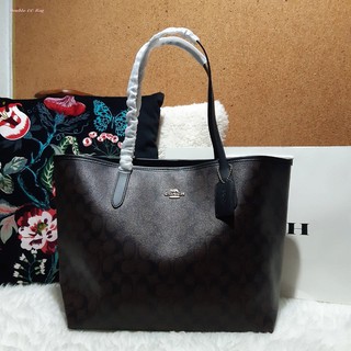 (แท้ 💯%‼Factory) COACH C5696 CITY TOTE IN SIGNATURE CANVAS