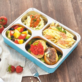 กล่องปิ่นโตถนอมอาหาร 4 ช่อง ( 1.5L ) Stainless Steel Lunch Box : HM6546