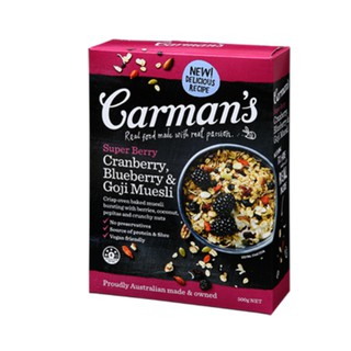 คาร์แมนซูเปอร์เบอร์รี่มูสลี่ 500 กรัม/Carmans Super Berry Muesli 500g