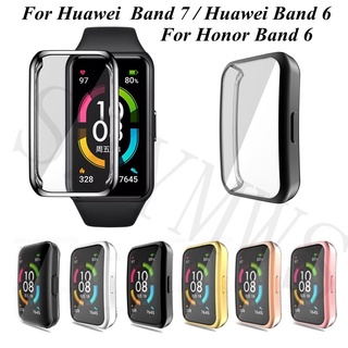 Huawei Band 7 / Huawei Band 6 / Honor Band 6 TPU เคสป้องกัน เคสชุบ หน้าจอนิ่ม เคสโปรเทคเตอร์