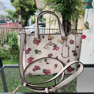 👑ผ่อน0%~แท้100%👑 กระเป๋าสะพาย COACH CA228 Alice Satchel  IM/ CHALK MULTI