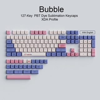 คีย์แคป Bubble Dye Sublimation PBT XDA Profile เหมาะสม 61/64/68/78/84/87/96/980/104