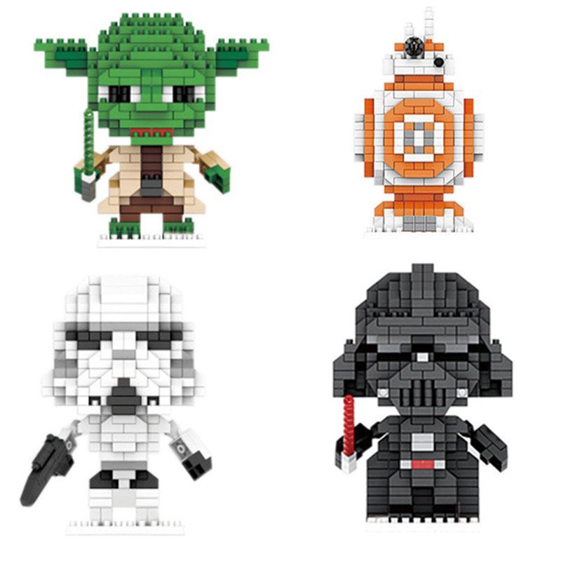 ตัวต่อ LNO นาโน ไมโครบล็อก สตาร์วอร์ส Stormtrooper Yoda R2-D2 BB-8 Dartvader Star Wars - ของขวัญ ของเล่น ของสะสม ของโชว์