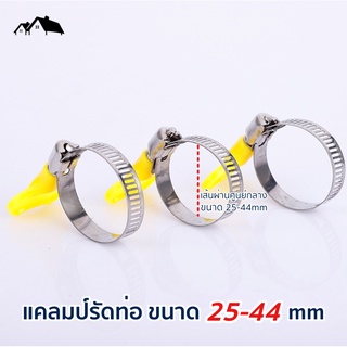 [TL-04] แคลมป์รัดท่อสแตนเลส ขนาด 25-44mm อุปกรณ์ยึดท่อ แหวนรัดท่อ ตัวยึดท่อ อุปกรณ์ปรับปรุงบ้าน