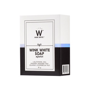 ส่งถูก-ส่งไว📌 Wink White Soap สบู่วิงค์ไวท์ กล่องขาวดำ (80g.)