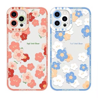 เคสโทรศัพท์มือถือ TPU แบบนิ่ม ลายดอกไม้ สําหรับ Compatible For IPhone 13 12 Mini 11 Pro X XR XS Max SE 2020 6 6S 7 8 Plus