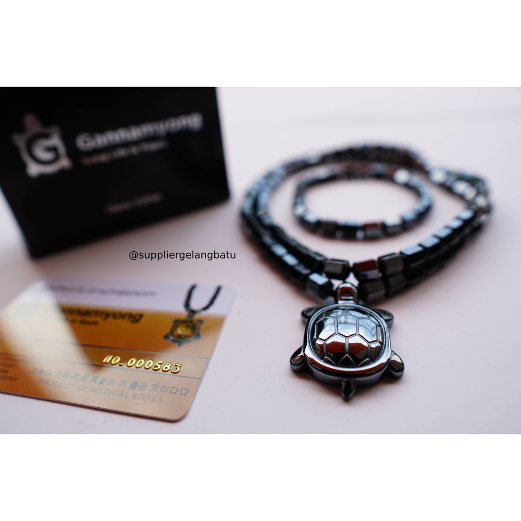BANAMYONG BLACK DIAMOND สร้อยคอบําบัดแม่เหล็กทัวร์มาลีน
