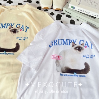 พร้อมส่ง ♡MEXOCUTE เสื้อยืดลาย ( Grumpty Cat )