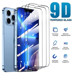 ฟิล์มกระจก สำหรับ แบบเต็มจอ 9D รุ่นใหม่ iPhone 15 Ultra 14 13 12 11 Pro X Xs Max Xr 7 8 6 6s Plus 5s 5C SE SE2 SE3 2020 2022 4G 5G