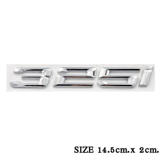 โลโก้ BMW 325i 325 i โลโก้อย่างดี โลโก้ติดรถ โลโก้พลาสติก ABS  บีเอ็มดับเบิลยู 14.5 cm. x 2 cm.