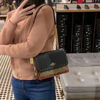 พร้อมส่ง แท้ 🇺🇸100% New Coach รุ่นใหม่ ‼️ KLARE CROSSBODY IN SIGNATURE CANVAS WITH RIVETS (COACH 90400)