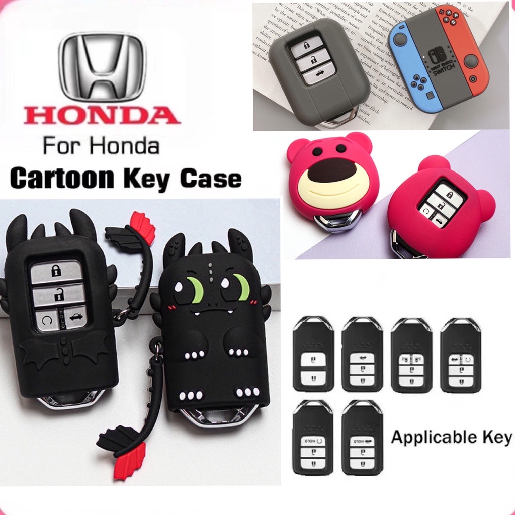 เคสกุญแจรีโมทรถยนต์ ลายการ์ตูน สําหรับ HONDA Civic Accord CITY HRV BRV JAZZ FIT ODYSSEY XRV SPIRIOR CRV