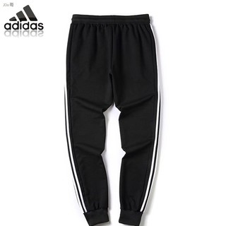 ﹍▧【กางเกงใหม่】【OverSize】Addidas ผู้ชายและผู้หญิง ฤดูร้อน กางเกงกีฬา กางเกงขายาวลำลอง ระบายอากาศได้ ฝ้าย  S-5XL