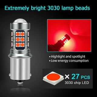 1 ชิ้น 27LED หลอดไฟเบรกท้ายรถยนต์ T20 7440 W21W 7443 1157 BAY15D 1156 หลอดไฟเลี้ยว ไฟเบรค แฟลชสามครั้ง