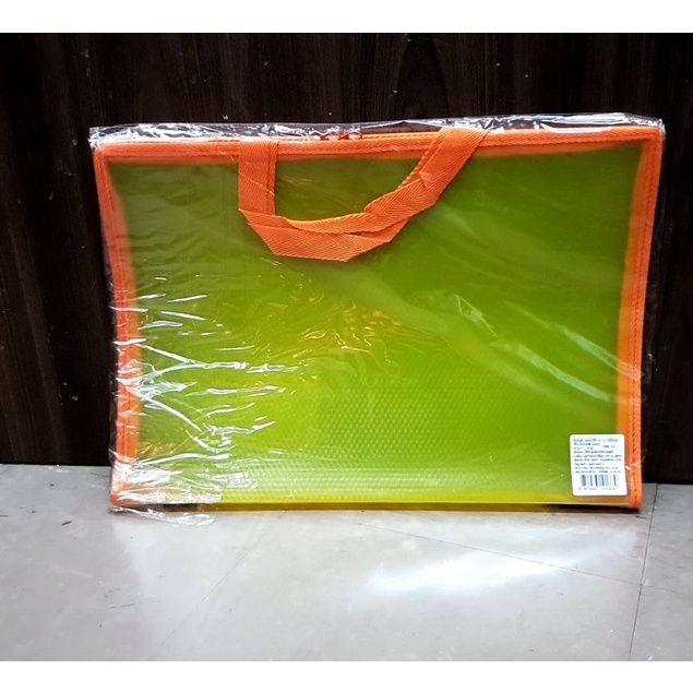 แฟ้มกระเป๋า เก็บเอกสาร  /  สิ่งพิมพ์  /   เครื่องเขียน  แบบซิปรูด  /  Portable  Plastic  File  (  A4
