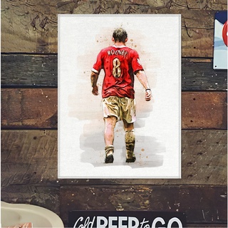 โปสเตอร์ ผ้าแคนวาส Wayne Rooney Manchester United เวย์น รูนีย์ ตำนาน นักฟุตบอล แมนยู แมนเชสเตอร์ยูไนเต็ด