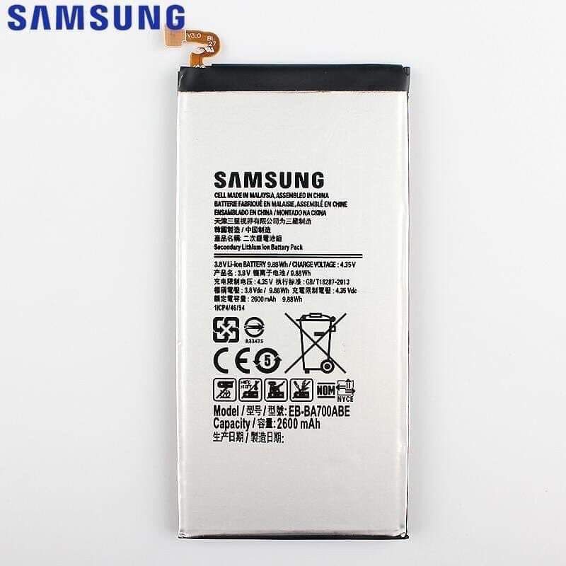 แบตเตอรี่ Samsung Galaxy A7 2015 A700 A700S A700L A700FD แบตเตอรี่ EB-BA700ABE 2600mah