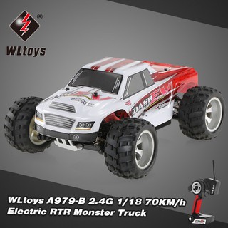 รถบังคับวิทยุ  MONTER TRUCK 4WD ความเร็ว 70 km/h อัตราส่วน 1:18_WLtoys A979-B