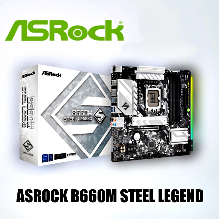 MAINBOARD (เมนบอร์ด) 1700 ASROCK B660M STEEL LEGEND (DDR4) รับประกัน 3 - Y
