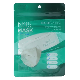 N95 Mask by Surgemask Certified by NIOSH-42CFR84 ประสิทธิภาพในการกรองสูงที่สุด*แบบซอง