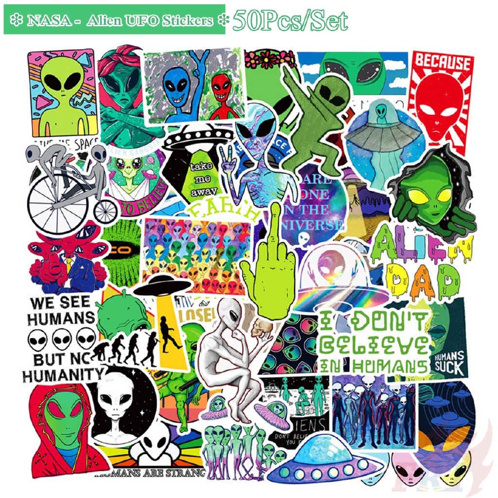 ❉ NASA：Alien UFO - Series 05 E.T Waterproof Graffiti สติ๊กเกอร์ ❉ 50Pcs/Set DIY Fashion Decals Doodle สติ๊กเกอร์