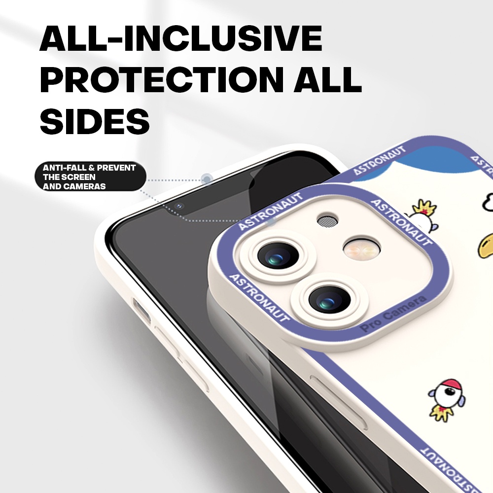Realme 5 5S 5i 3 2 C1 C2 C3 Pro เคสเรียวมี สำหรับ Case Space Astronauts เคส เคสโทรศัพท์ เคสมือถือ Silicone Cases #8