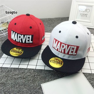 Tsogto หมวกเบสบอล ปักลาย Marvel แฟชั่นฤดูใบไม้ร่วง สไตล์ฮิปฮอป สําหรับเด็ก