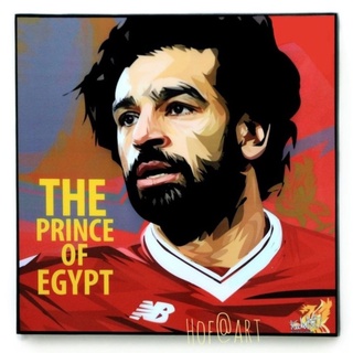 Mohamed Salah โมฮาเหม็ด ซาลาห์ ทีม Liverpool ลิเวอร์พูล​ หง​ส์แดง​ รูปภาพ​ติด​ผนัง​ pop art นักฟุตบอล​ กรอบรูป​​ ของขวัญ