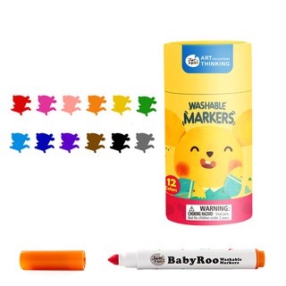 Baby Roo Washable Markers Set 12 สี -ปากกามาร์คเกอร์ไร้สารพิษ