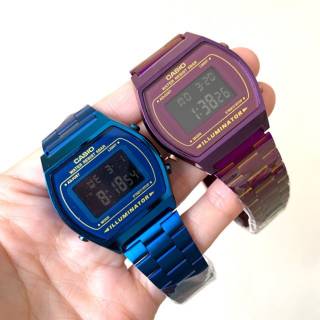 นาฬิกาข้อมือ Casio B640 สีฟ้า สีม่วง