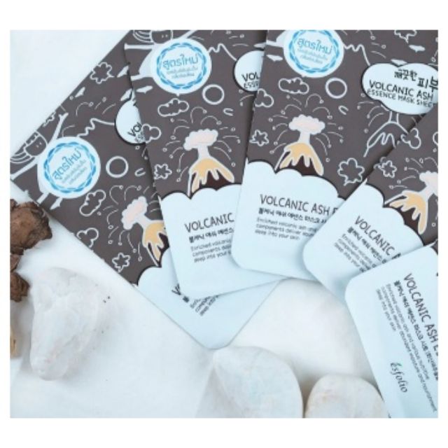 Esfolio pure skin volcanic ash essence mark sheet 25ml.👉เซ็ท 7 ซองๆ25ml.❤ส่งฟรี😘