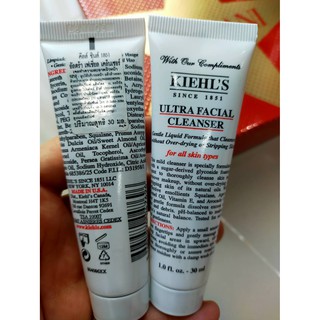 หลอด 30 mL. โฟมล้างหน้า KIEHL’s ULTRA FACIAL CLEANSER foam 30ml โฟม ล้างหน้า คีลส์ ฉลากไทย ล็อตใหม่ โฟม สำหรับผิวผสม มัน